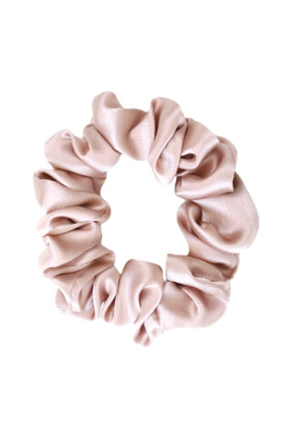 MURU Úzká Hedvábná Scrunchie Gumička - Růžová