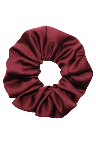 MURU Velká Saténová Scrunchie gumička - Bordó Matná
