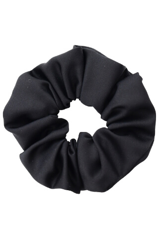 MURU Velká Saténová Scrunchie gumička - Černá Matná