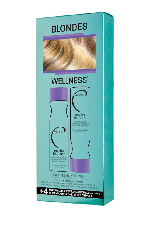Malibu Blondes Enhancing Collection šampon 266 ml + kondicionér 266 ml + wellness sáčky 4 kusy
